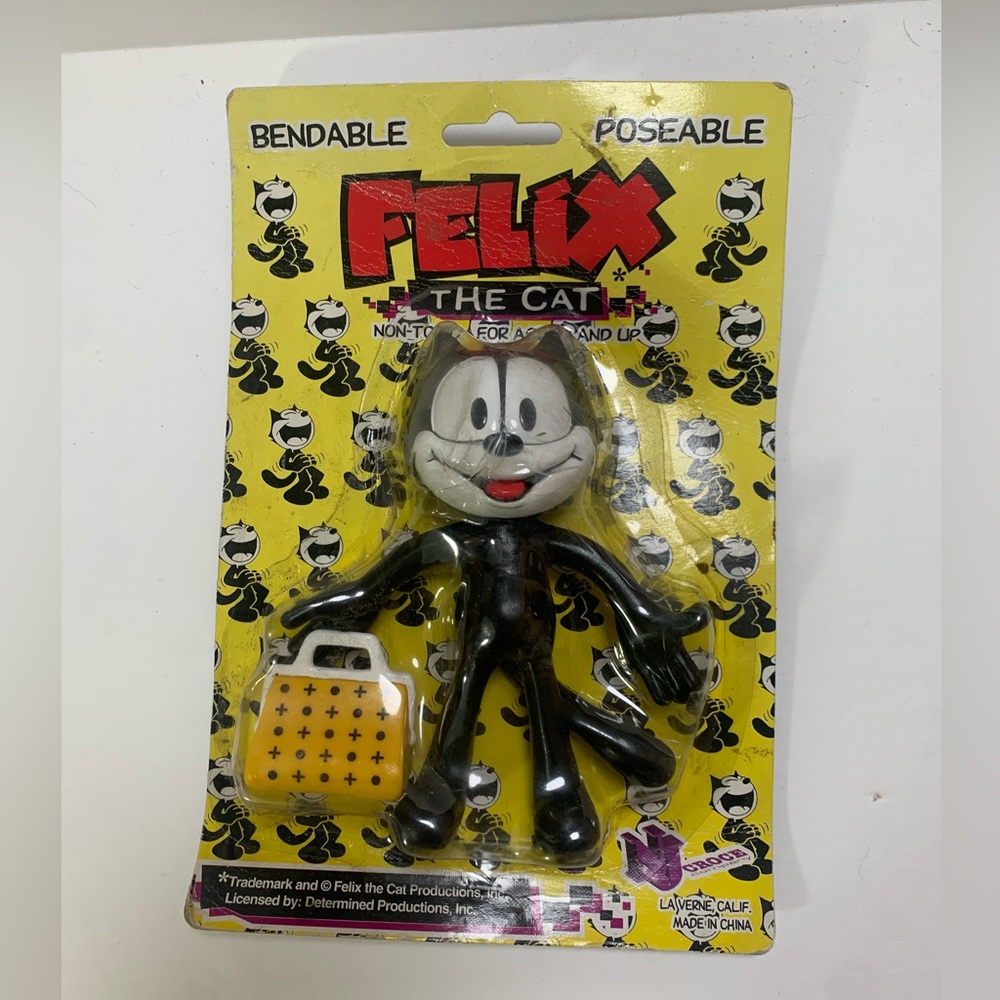 Vintage Bendable Poseable Felix The Cat Magic Bag Figure NIB